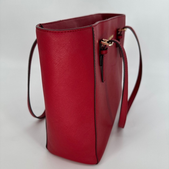 Michael Kors Saffiano red Leather Tote Bag - Picture 4 of 9
